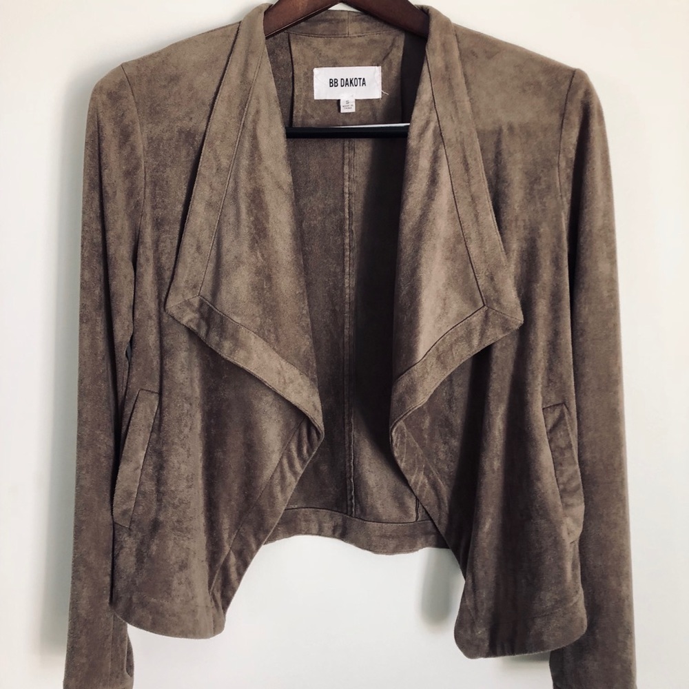 BB Dakota Suede Drape Jacket